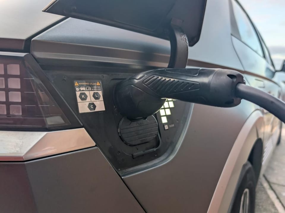 Electric vehicle charging is available at this property