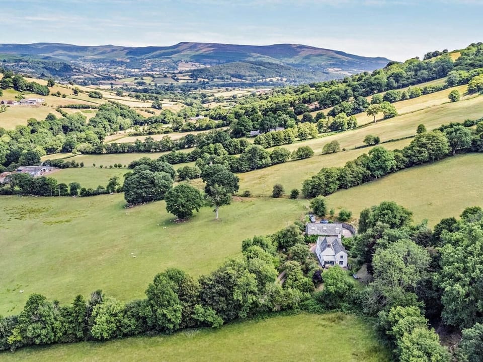 Aerial view of Pen Y Garn and the surrounding mountains