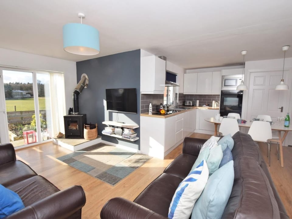 Spacious and light open plan living area