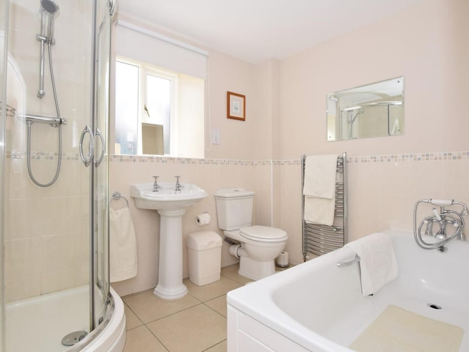 Take a soak in the tub or a resfreshing shower
