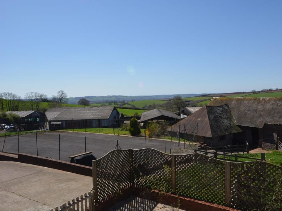 View across the tennis court