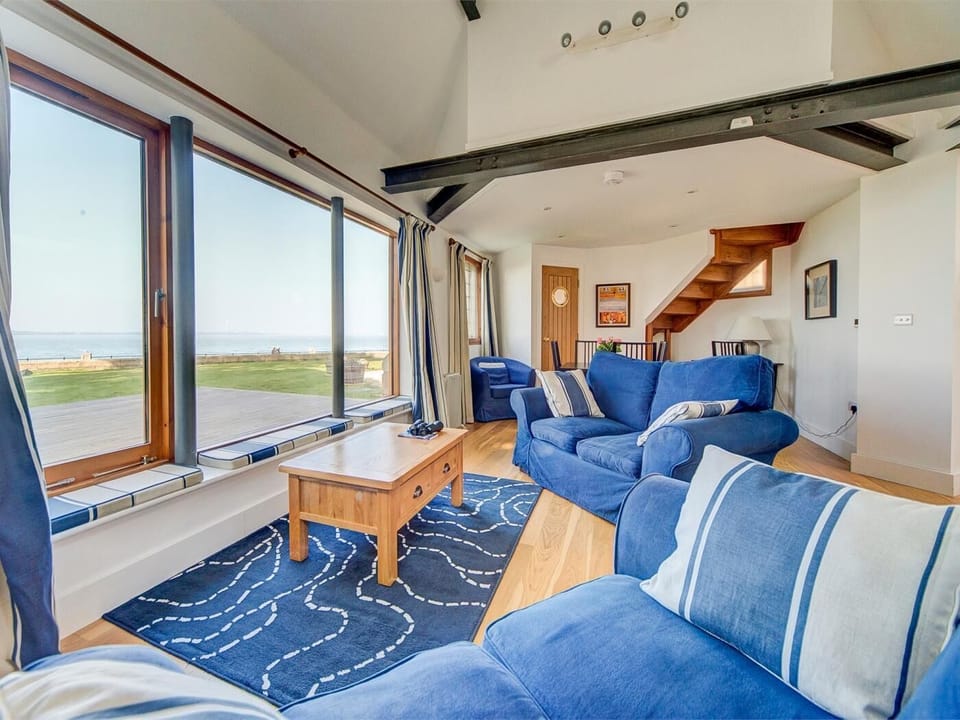 Living room with extensive views of the Solent