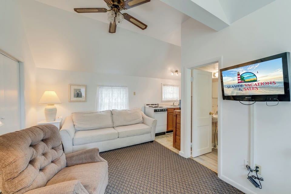 Relax in the Living Area after a fun-filled day at the Beach.