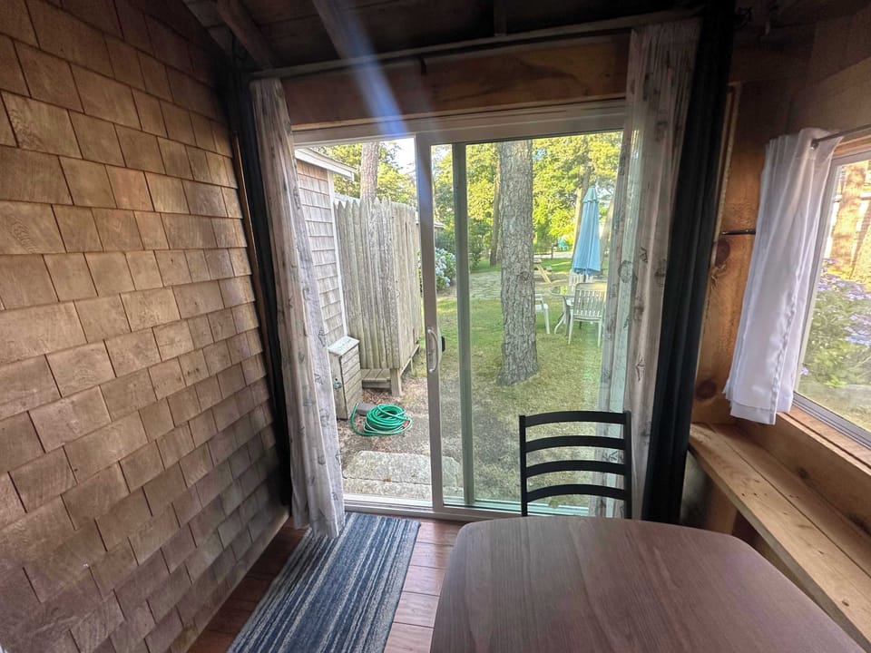 Step out of the porch to an outdoor shower!