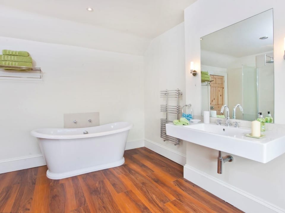 relax in the gorgeous roll top bath