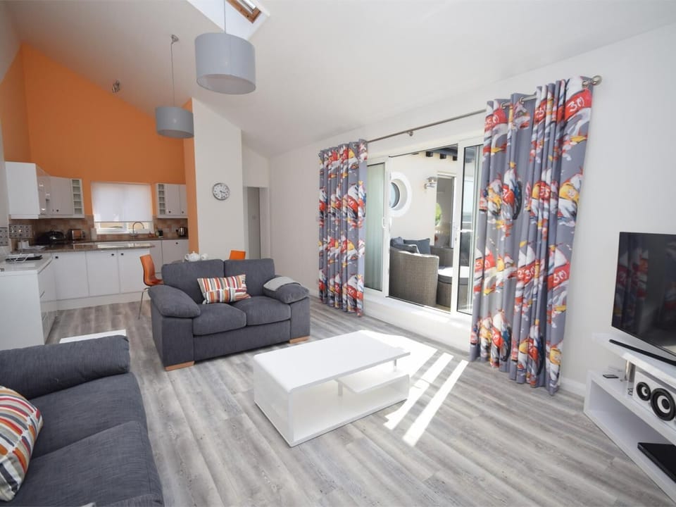Bright space with double height ceilings