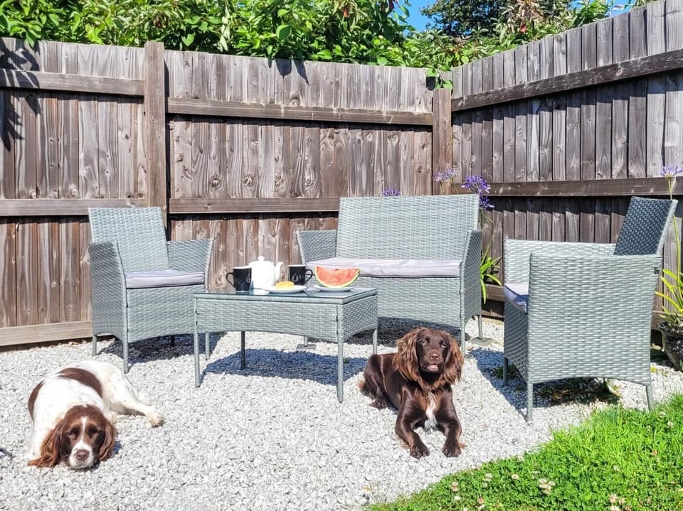 A wonderful secure garden makes this a very dog friendly place to stay