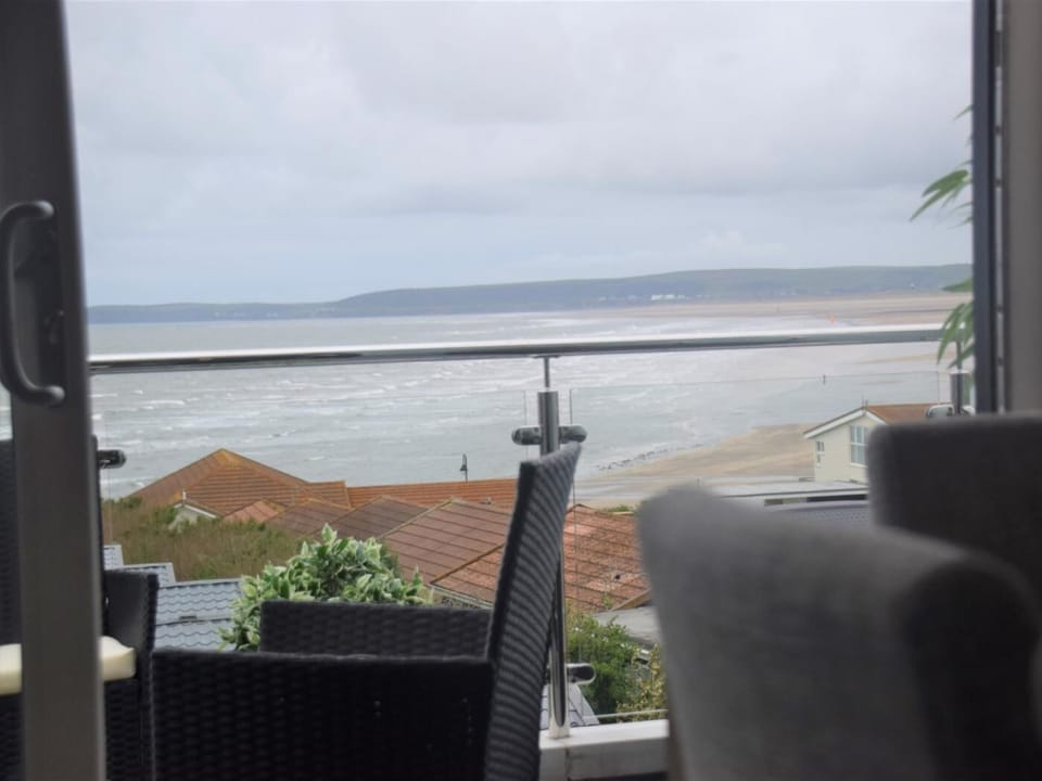 Sea views from the dining area