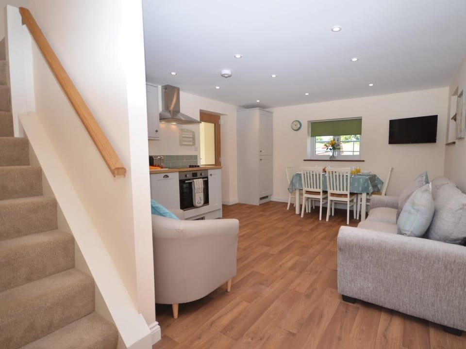 Head upstairs to the master double bedroom