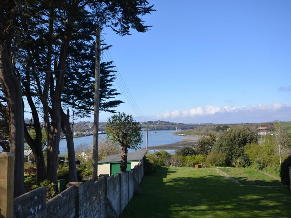 The estuary can be seen from the garden