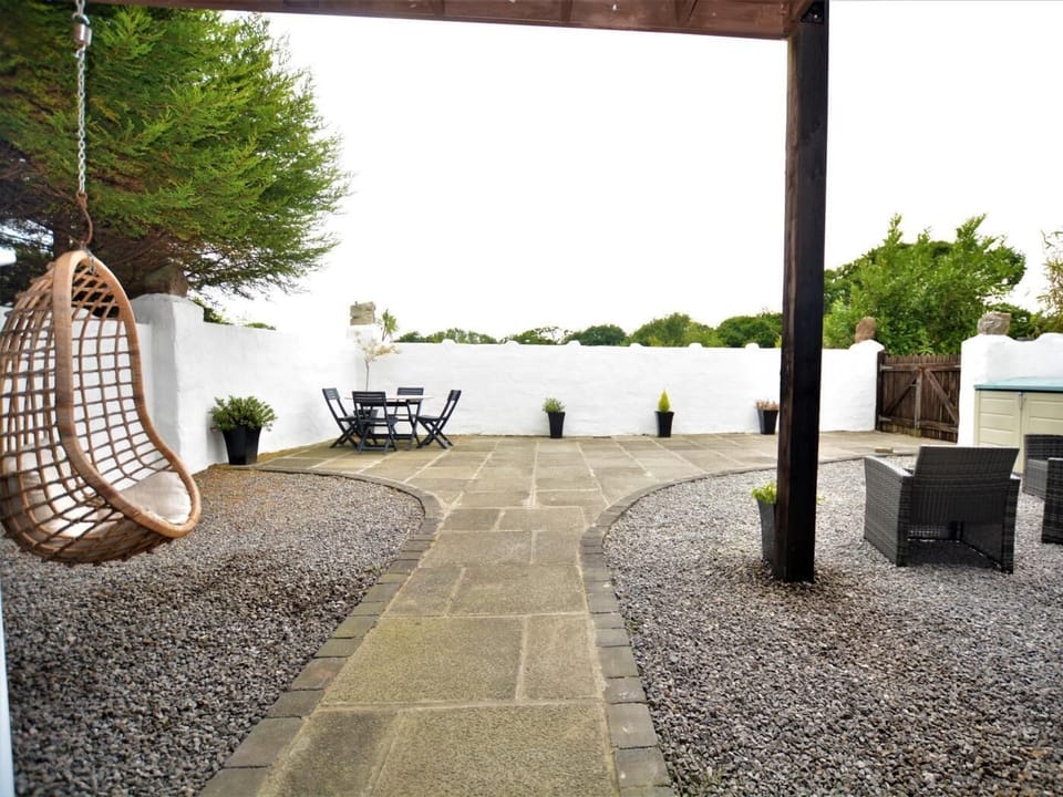 The enclosed landscaped garden