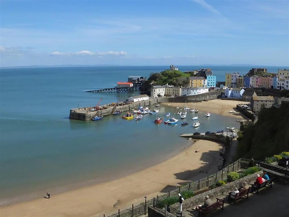 A stunning view of Tenby Harbour, from the living area