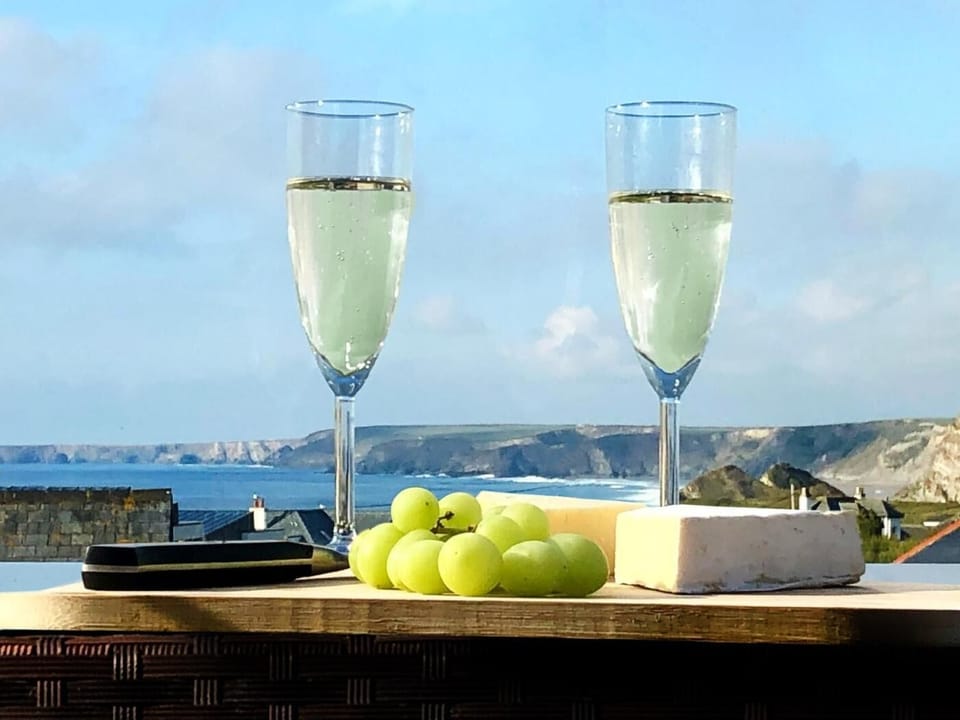 Take in the sea views and the Cornish coast with a little treat