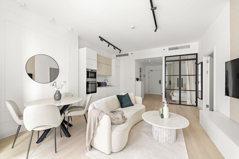 Junior Apartment, 2 Bedrooms | Living area | 55-inch Smart TV with digital channels