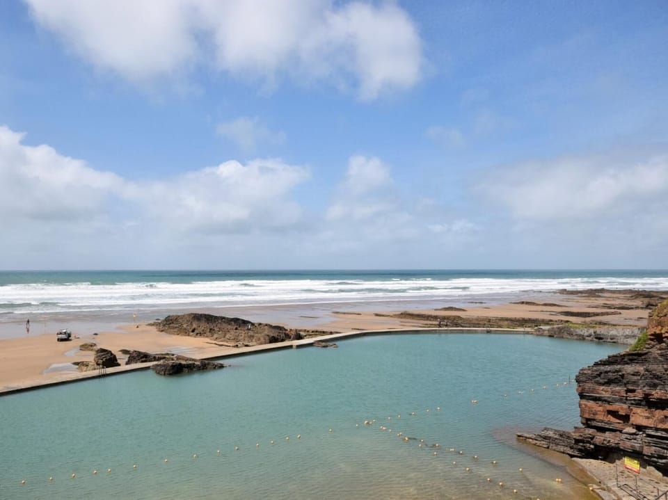 Surf or swim in the sea pool close by in Bude
