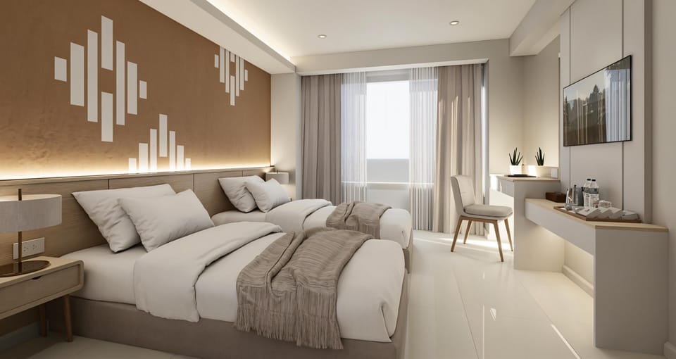Superior Room, 2 Twin Beds, Non Smoking | Minibar, in-room safe, desk, iron/ironing board (on request)