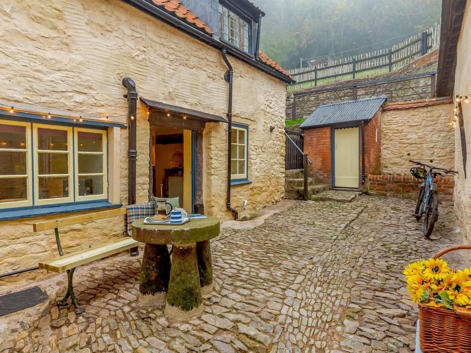 Relax in the cobbled courtyard