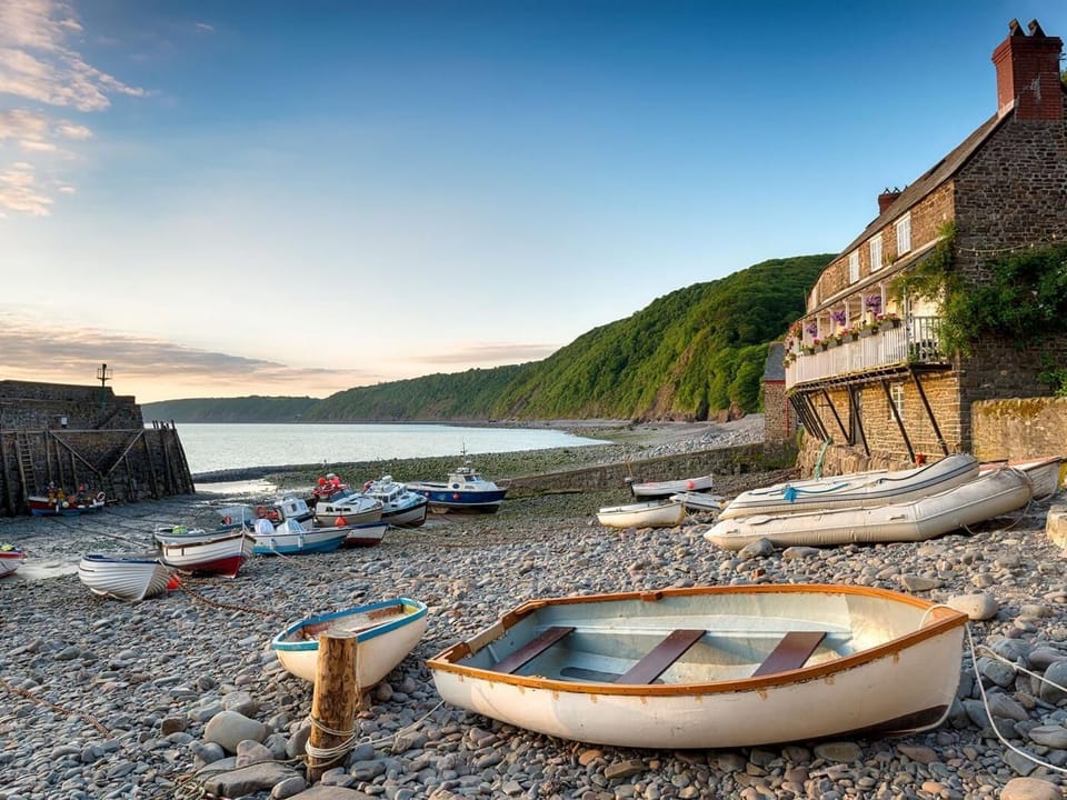 Cobbled famous streets of Clovelly 