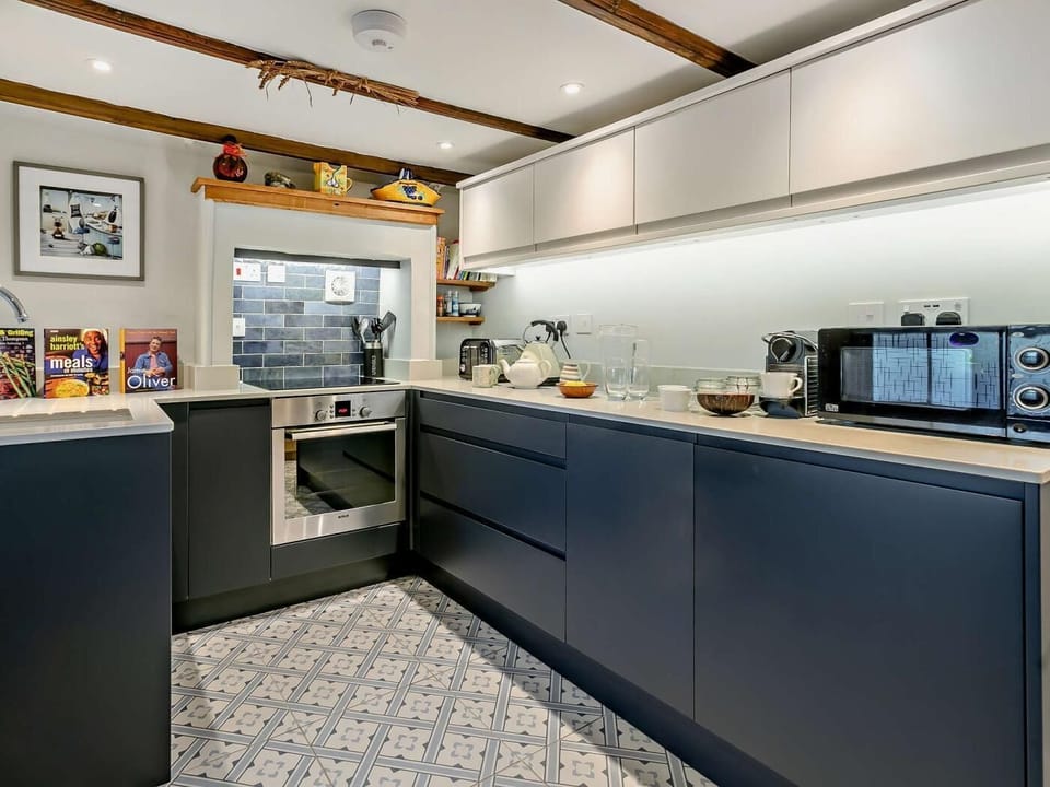 A sleek modern kitchen