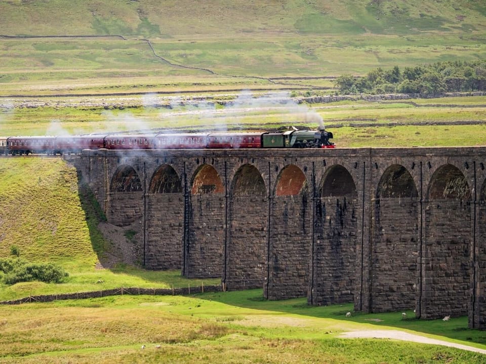The Settle to Carlisle Line over Ribblehead Viaduct