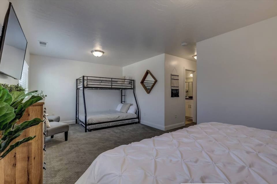 Spacious master bedroom with twin/full bunk for the kids that want to stay close! 
