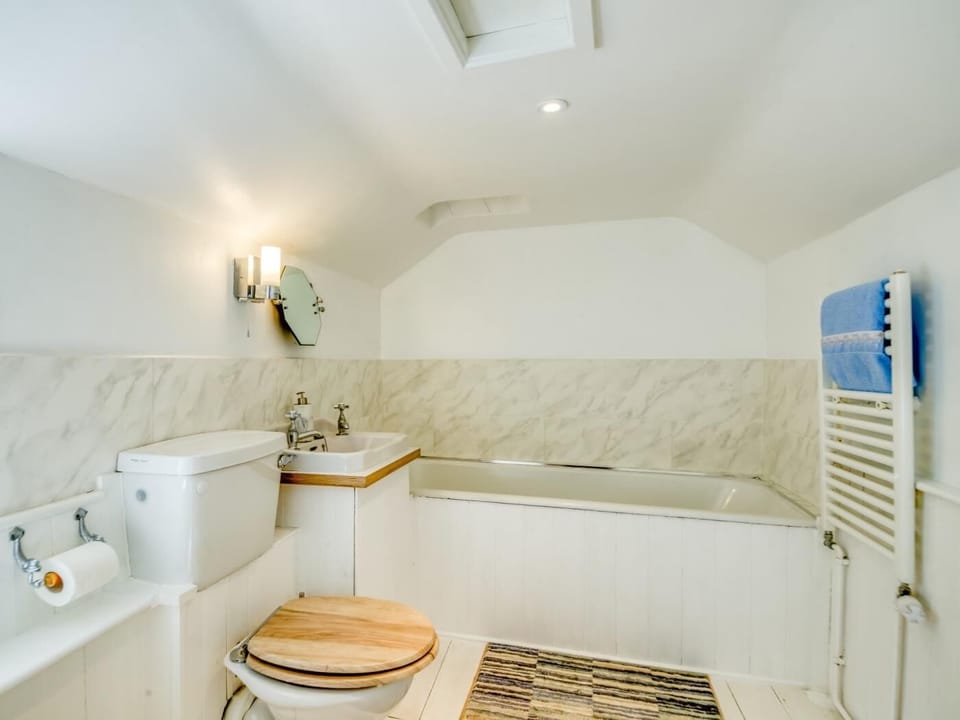 Enjoy a soak in the bath tub after a long walk on the beach