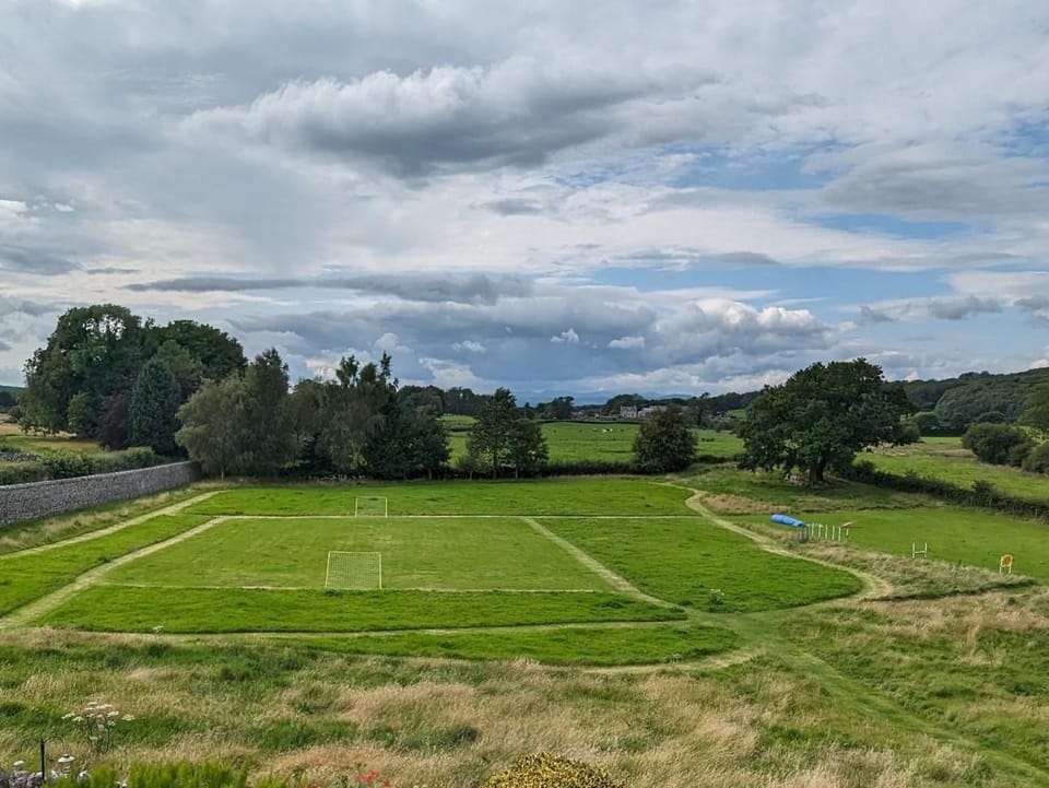 Shared Football pitch and dog obstacle course 