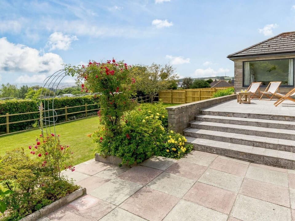 The outside space is beautifully maintained
