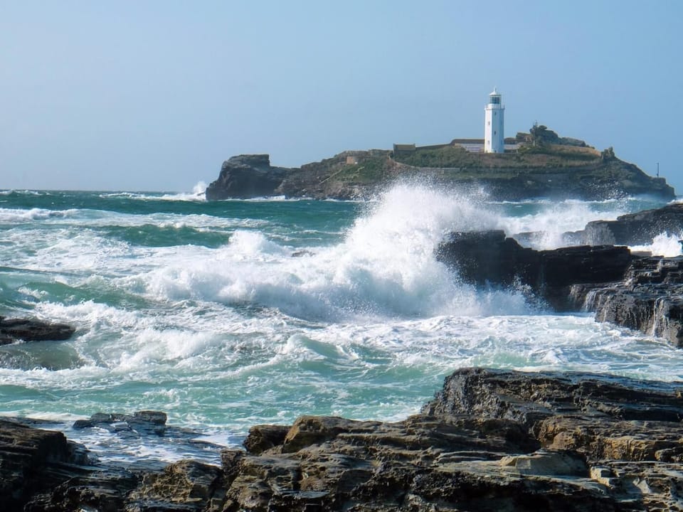 The breathtaking Godrevy Lighthouse where you can watch the seals in their cove