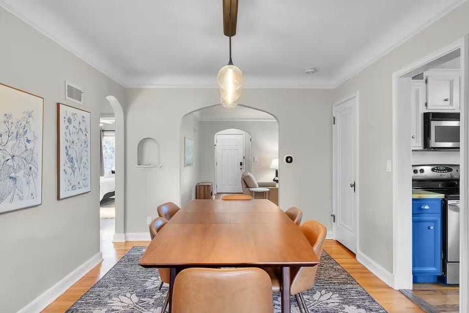 Share meals, celebrate special moments, or enjoy family game nights around the large dining table with seating for 8.