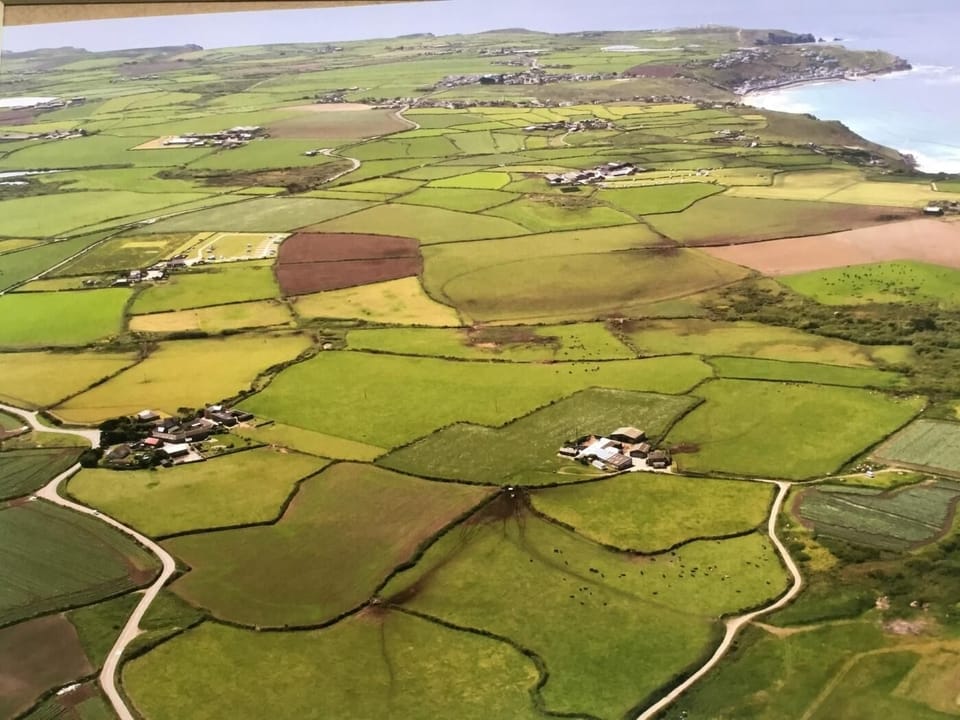 Bird's eye view of the location near the sea