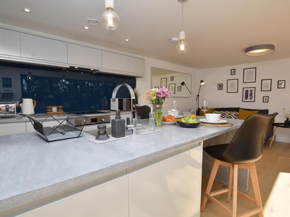 Contemporary kitchen with breakfast bar