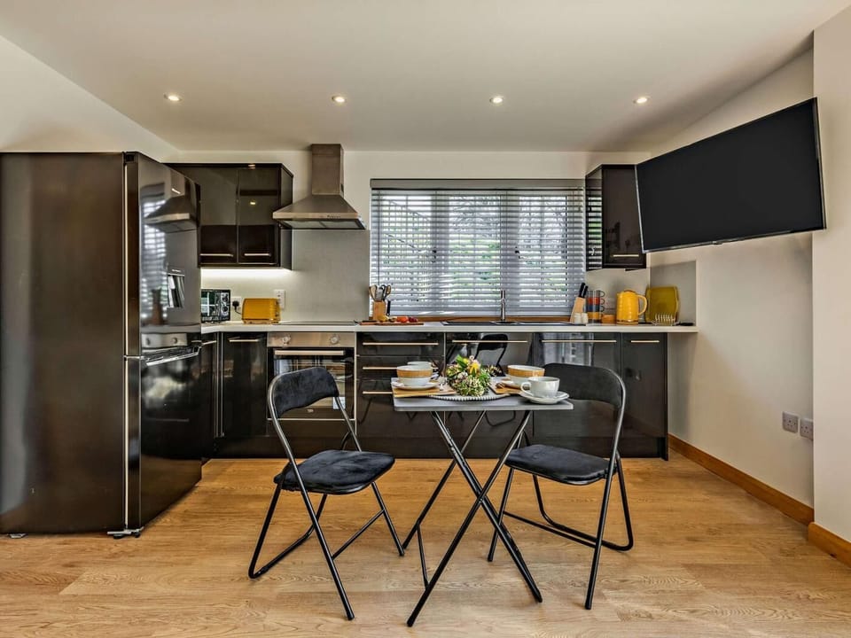Ample dining space for two