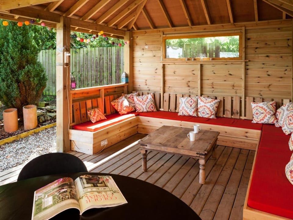 BBQ hut with seating
