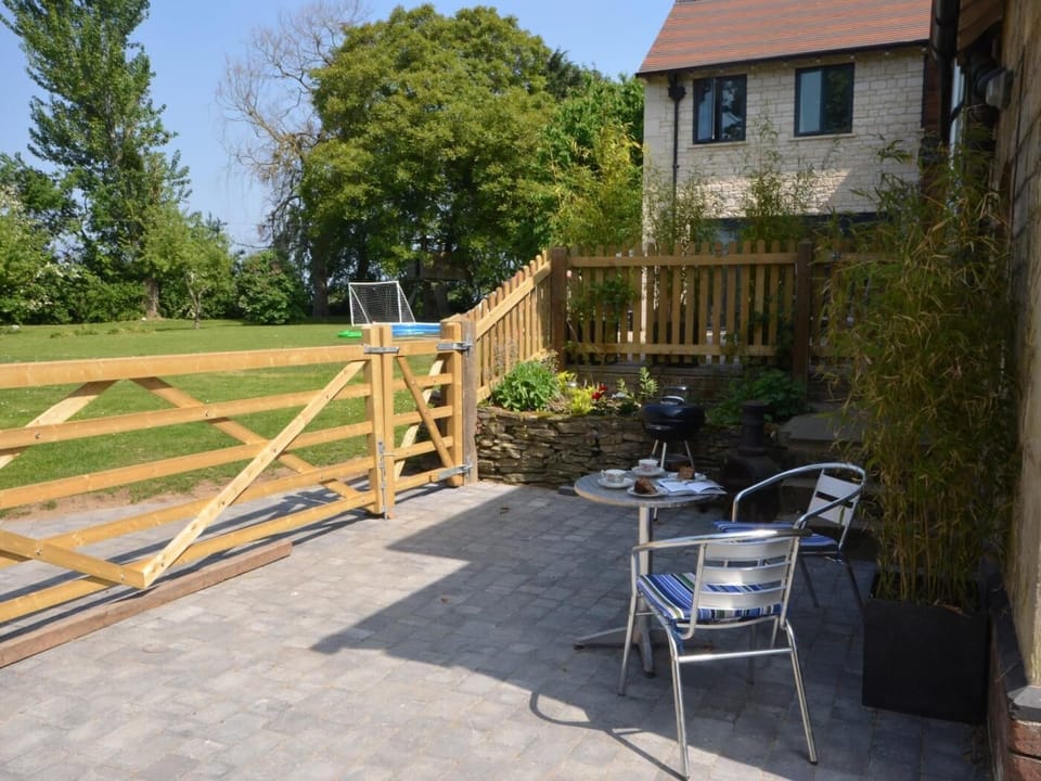 The view from the courtyard over the owners garden