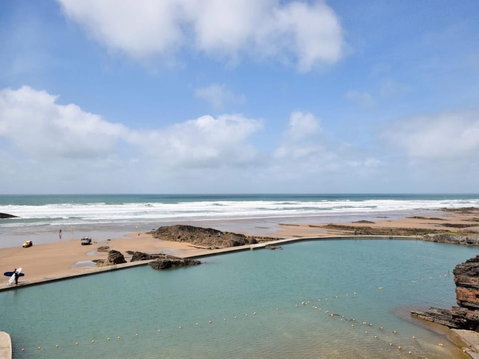 Summerleaze beach in nearby Bude with its tidal sea pool