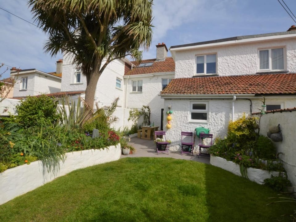 Looking towards the property from the rear enclosed garden