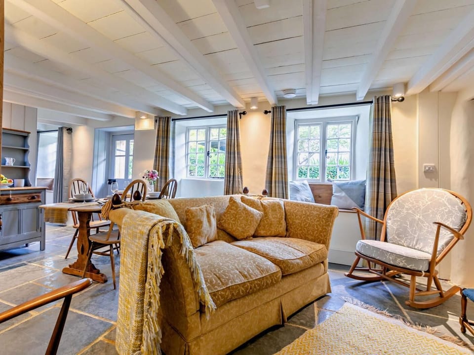 Relax in this very comfortable living room, complete with rocking chair!