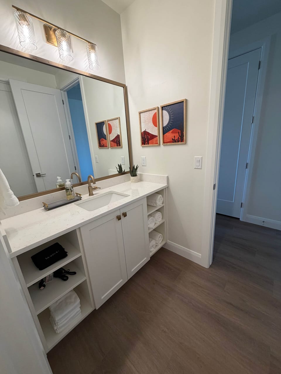 Bathroom adjacent to bunk room