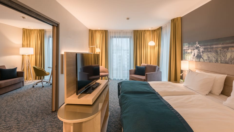 In-room safe, desk, laptop workspace, blackout drapes