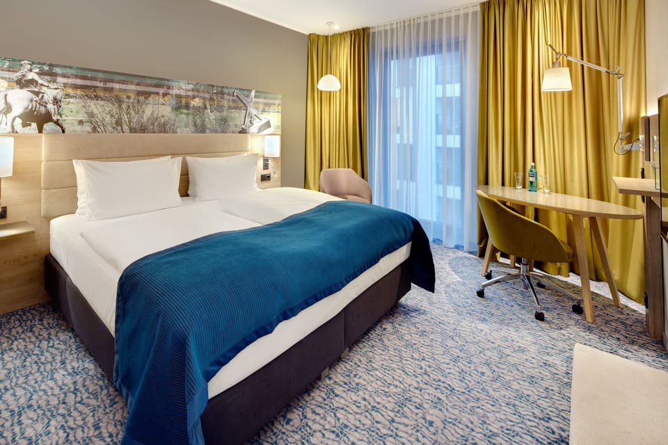 In-room safe, desk, laptop workspace, blackout drapes