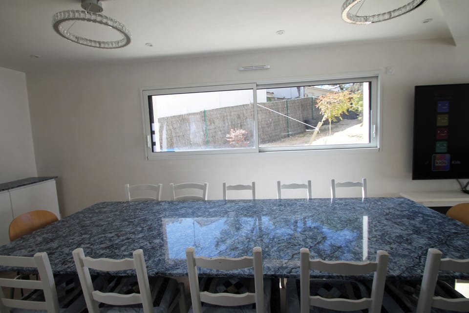 Huge 3m+ Granite Dining Table (seats 15+ with ease)