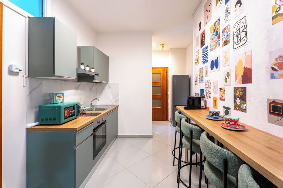 Apartment, Balcony, Partial Sea View | Private kitchen | Espresso maker, coffee/tea maker, fridge, microwave