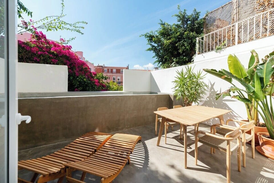 Terrace with swimming pool