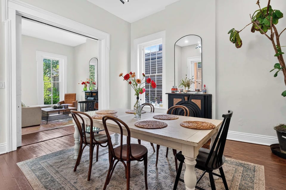 Dining Room: Enjoy meals together in this inviting dining area, featuring comfortable seating, a warm atmosphere, and an easy setting for breakfast, dinner, or game night.
