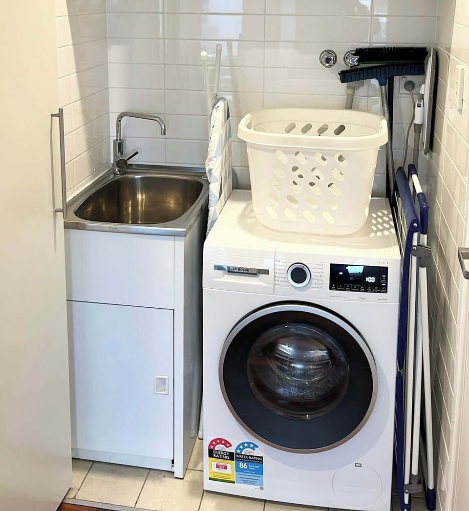 washer and a drying rack