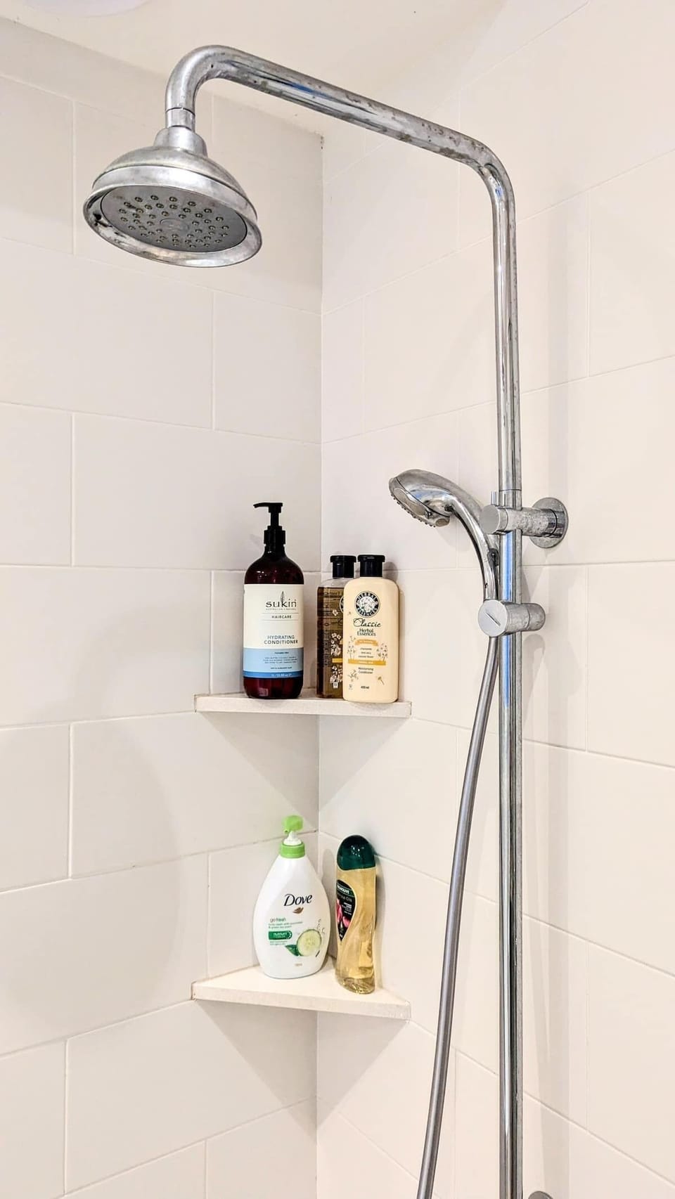 Rain shower in the main bathroom downstairs
