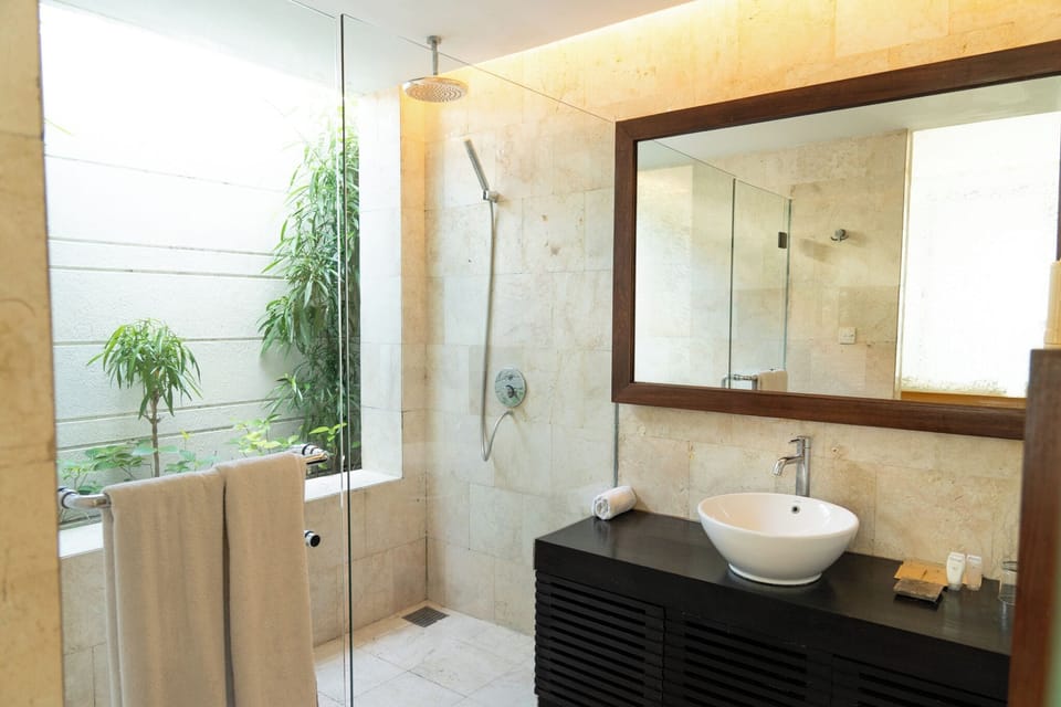 Executive Villa, 2 Bedrooms, Private Pool | Bathroom | Separate tub and shower, free toiletries, hair dryer, slippers