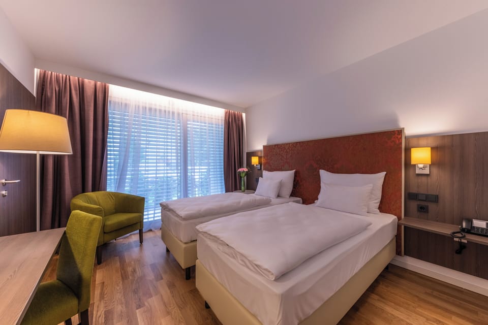 Premium Double Room, Balcony | Minibar, in-room safe, desk, blackout drapes