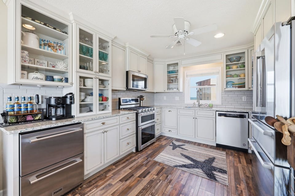 Start your mornings with a fresh cup of coffee from your private coffee bar.